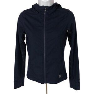 Dover Jacket Girl Size XL Black Full Front Zip Hooded 2 Side Pockets Long Sleeve